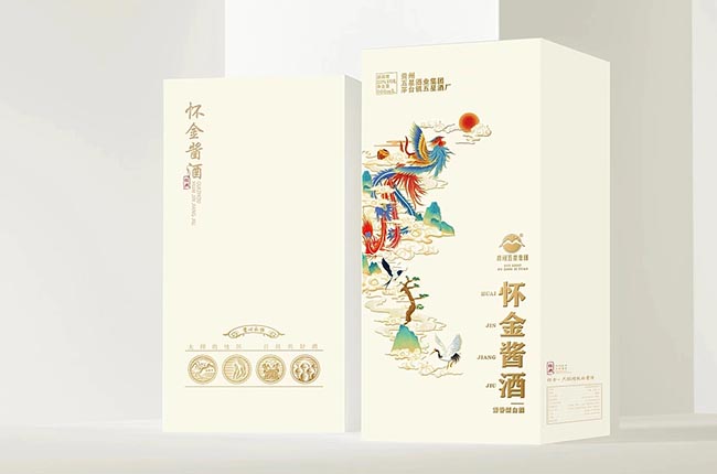 定制國(guó)畫(huà)風(fēng)的白酒包裝盒也很美